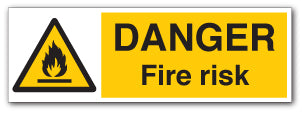 DANGER Fire risk - Direct Signs