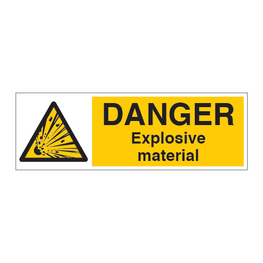 V Safety Cartello Pericolo Materiali Esplosivi - 150 X 200 Mm - Adesivo In Vinile Per Sicurezza Sul Lavoro - Made In Britain - 3