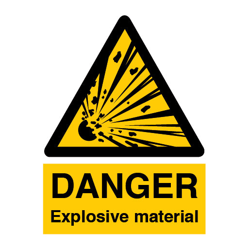 DANGER Explosive Material Signs - Direct Signs