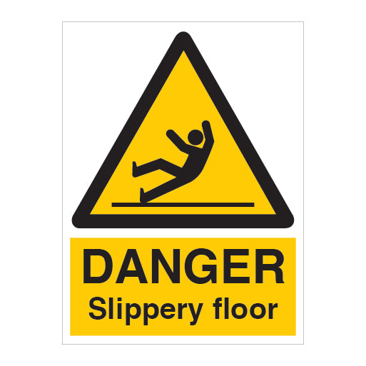 DANGER Slippery Floor Sign - Direct Signs