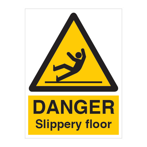 DANGER Slippery Floor Sign - Direct Signs
