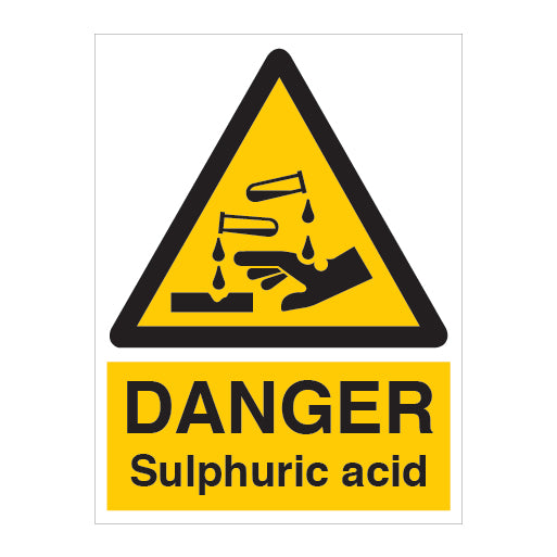 DANGER Sulphuric Acid Sign - Direct Signs
