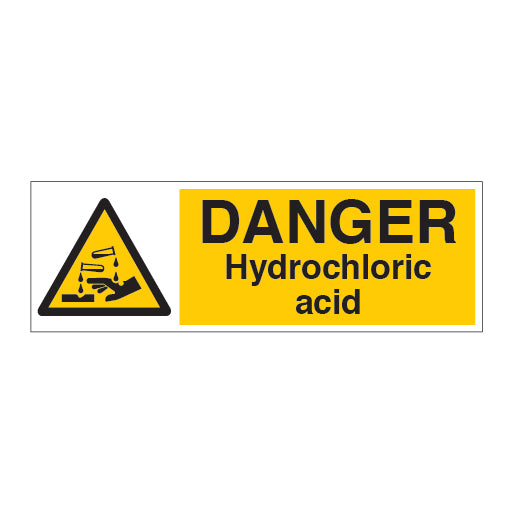 DANGER Hydrochloric Acid Sign - Direct Signs