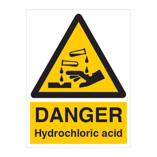 DANGER Hydrochloric Acid Sign - Direct Signs