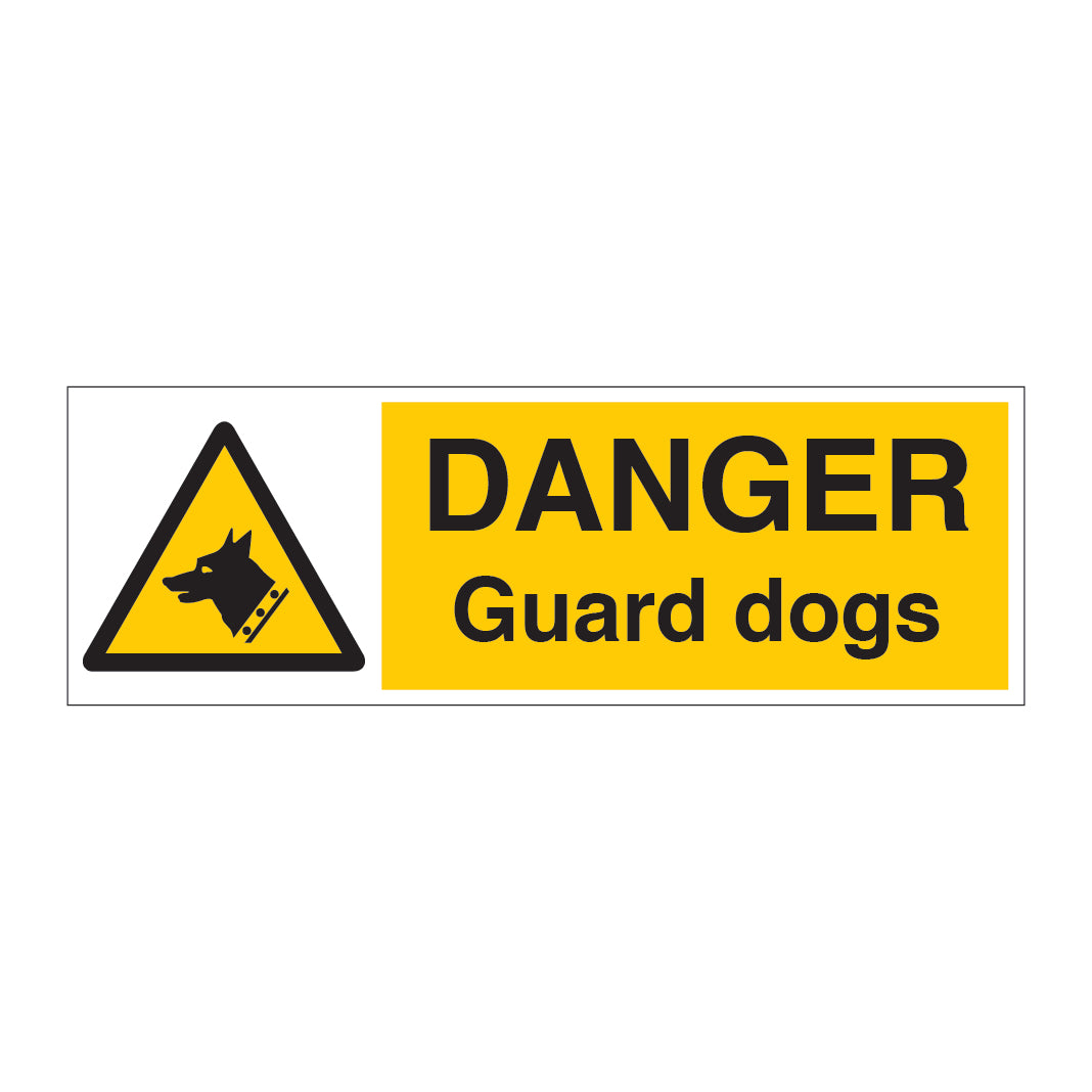 DANGER Guard Dogs Sign - Direct Signs
