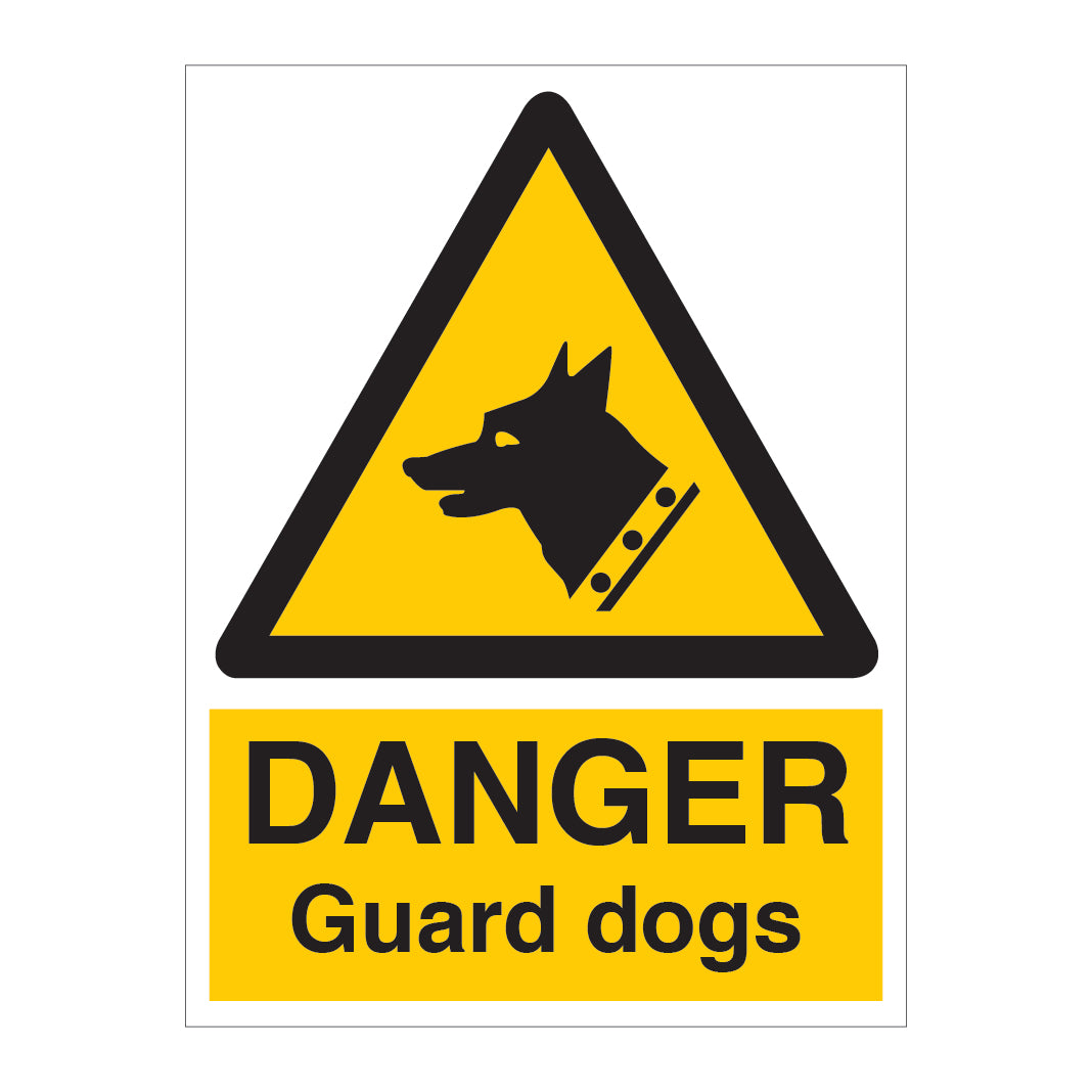 DANGER Guard Dogs Sign - Direct Signs