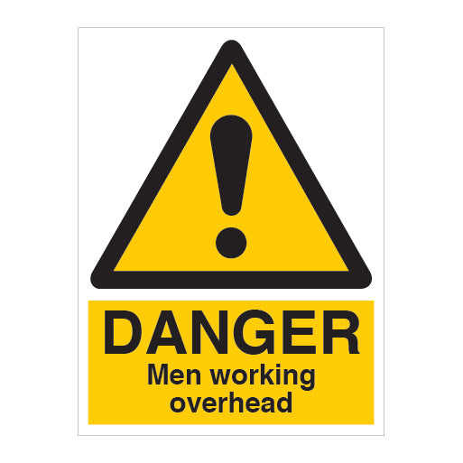 DANGER Men Working Overhead Sign - Direct Signs
