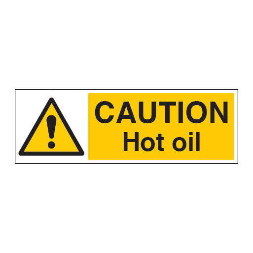 CAUTION Hot Oil Sign - Direct Signs