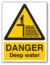 DANGER Deep water - Direct Signs