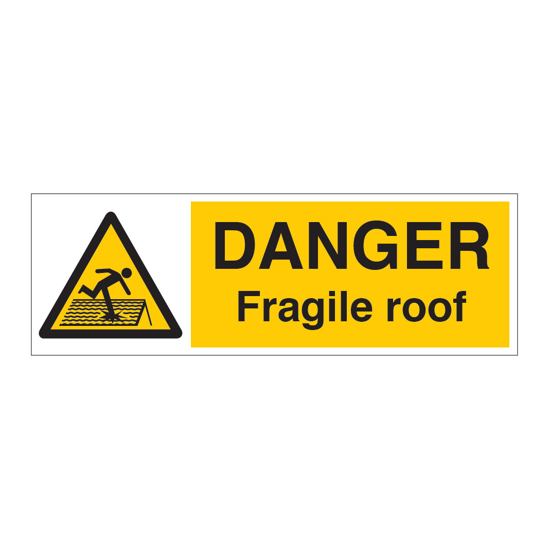 DANGER Fragile Roof Sign - Direct Signs