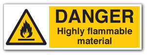 DANGER Highly flammable material - Direct Signs