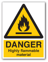 DANGER Highly flammable material - Direct Signs
