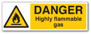 DANGER Highly flammable gas - Direct Signs
