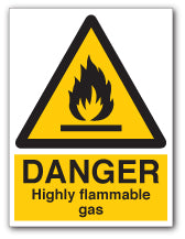 DANGER Highly flammable gas - Direct Signs