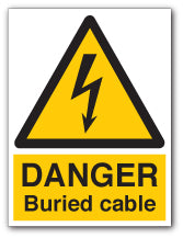 DANGER Buried Cable Signs - Direct Signs